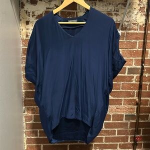 Vince Silk Dolman Sleeve Blue Top S